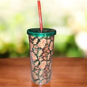 Christmas Hello Kitty 20 oz NIP Tumbler with red Straw